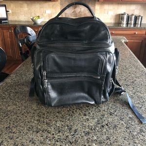 Tumi leather alpha backpack for computer